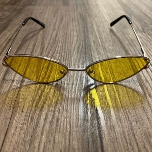 Yellow oval sunglasses